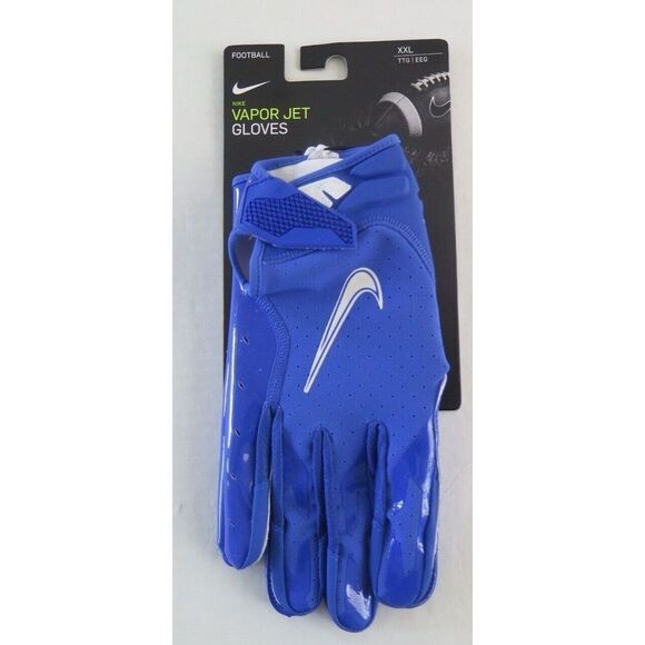Nike CZ4127-490 Men's Sz 3XL Blue/White Vapor Jet Football Gloves - Picture 3 of 8